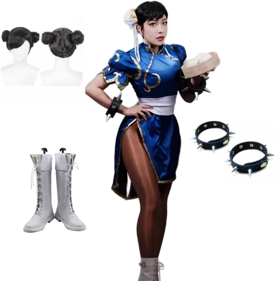 ストリートファイター　春麗　コスプレ　衣装　女性用細身Mサイズ相当 Amazon.co.jp: zyh-cosストリートファイター 春麗 コスプレ衣装